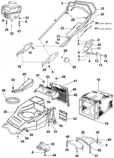 New handle (From January 2003) LUX 53 TBT Lawnmower