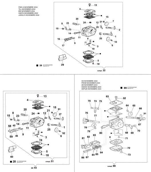 Carburetor HDA-205 947 Chainsaw
