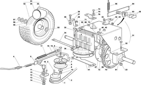 Transmission OM 63C/6,5M Cat. 2001/2002 Garden tractor