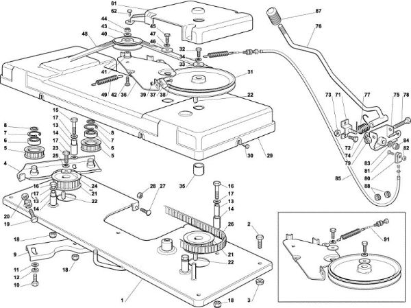 Cutting plate (1) OM 122C/22H Cat.2002 Garden tractor