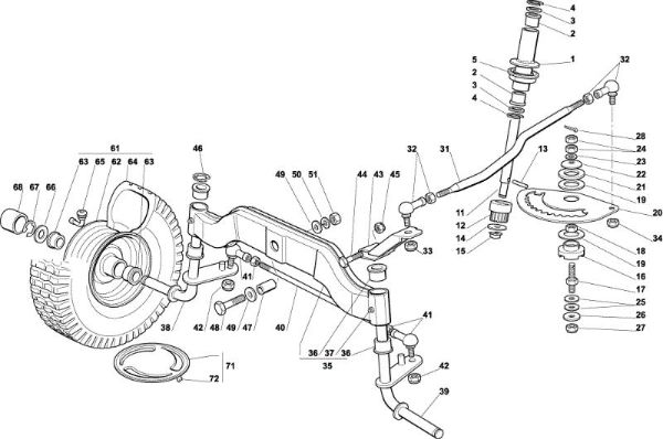 Steering arm OM 102C/15,5H Cat.2003 Garden tractor
