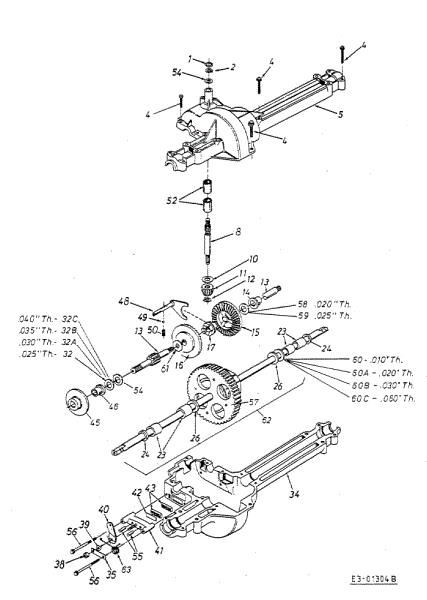 Rear axle POLO 96 M Garden tractor
