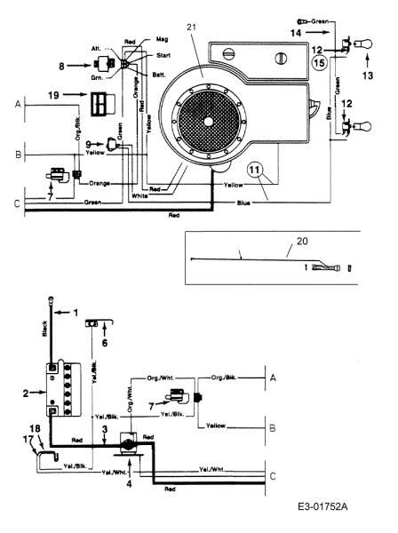 Electric diagram POLO 96 M Garden tractor