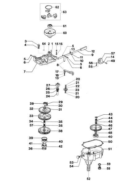Reduction gear MTL 85 R Earth auger