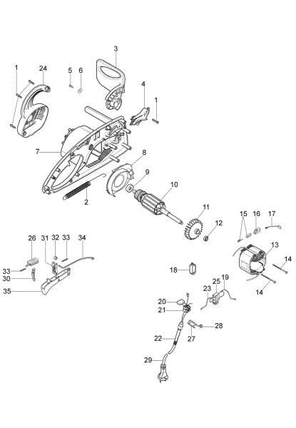 Electric motor OM 17 E Electricsaw
