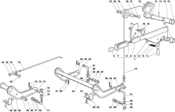 Cutting plate lifting OM 92C/13,5M Cat.2004 Garden tractor