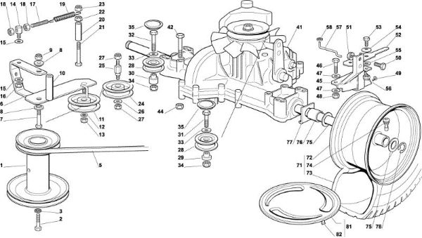 Transmission OM 92C/13,5H Cat.2004 Garden tractor