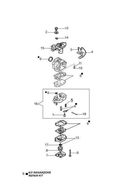 Carburetor WYJ-282A 725 S Ergo Brushcutter
