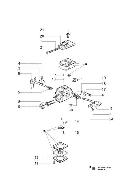 Carburetor WT-726C 925 Chainsaw