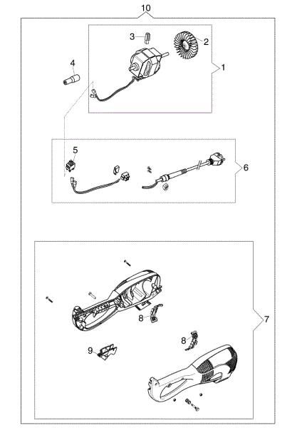 Motor (From SN 313xxxxxxx) TR 61 E Electric trimmer