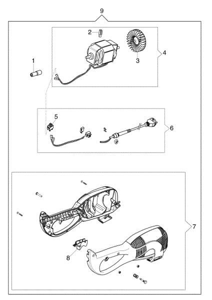 Motor (From SN 316xxxxxxx) TR 111 E Electric trimmer