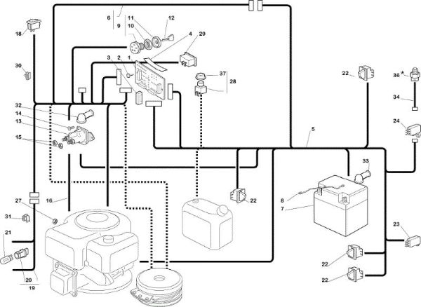 Electrical parts OM 102C/20H Cat.2005 Garden tractor
