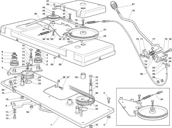 Cutting plate (1) OM 102C/15,5M Cat.2005 Garden tractor