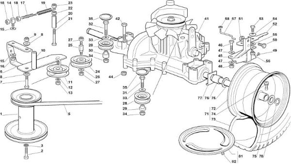 Transmission OM 92C/13,5H Cat.2005 Garden tractor