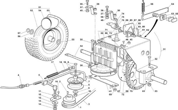 Transmission OM 63C/6,5M Cat.2005 Garden tractor