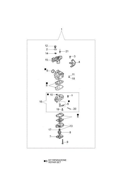 Carburetor WYK-193 453 BP Ergo Brushcutter