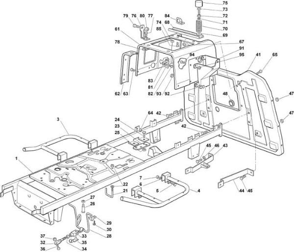 Frame OM 92C/13,5M Cat.2006 Garden tractor