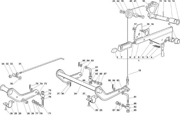 Cutting plate lifting OM 92C/13,5M Cat.2006 Garden tractor