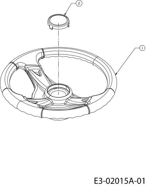 Steering wheel POLO 97/13,5 T Cat.2006 Garden tractor