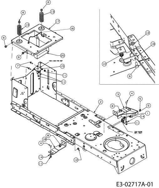 Frame POLO 108/17 H Garden tractor