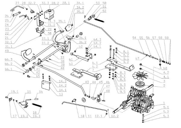 Transmission OM 104J/20H Cat.2006-2007 Garden tractor