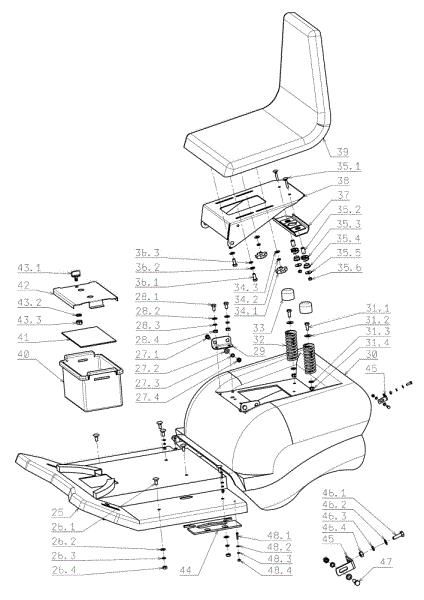 Hood (1/2) OM 104J/20H Cat.2006-2007 Garden tractor