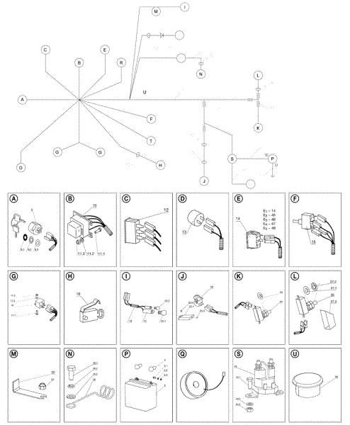 Electrical parts OM 124J/22H Cat.2006-2007 Garden tractor