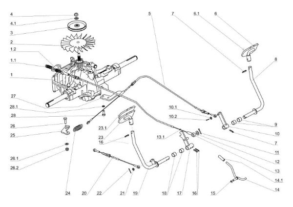 Transmission (1/2) APACHE 92 Cat.2006-2007 Garden tractor
