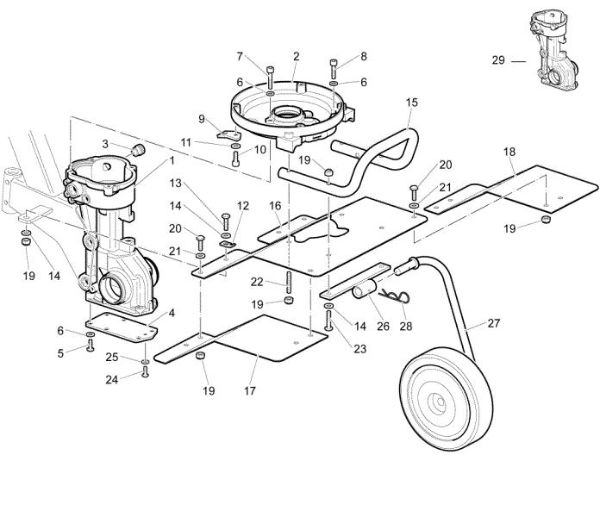 Speed-change gear box MH 200 Rotary tiller