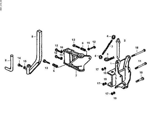 Spur of support MH 260 R (EN709) Rotary tiller