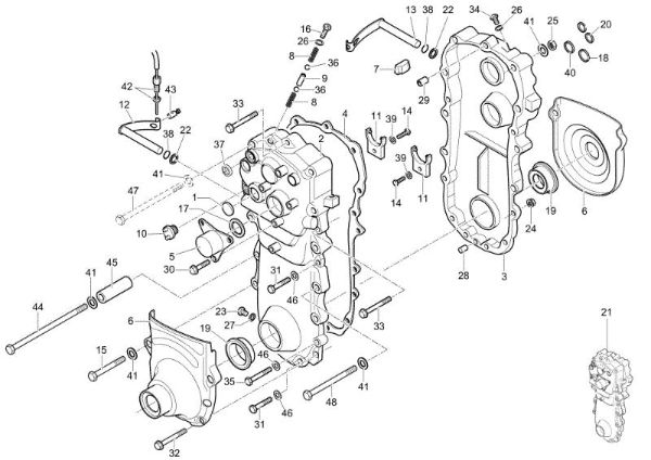Speed-change gear box CR 550 HR (Italia) Transporter