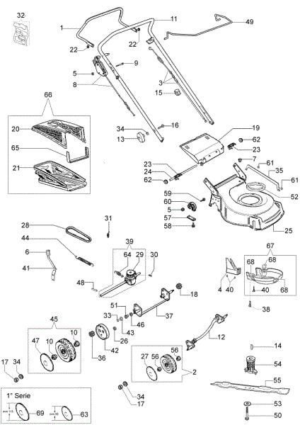 Illustrated parts list (From June 2007) G 48 TBXM Lawnmower
