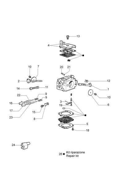 Carburetor HDA-160F 956 Chainsaw