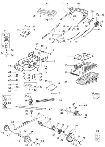 Illustrated part list MAX 44 TBX Plus-Cut Lawnmower