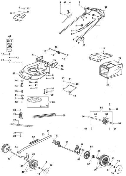 Illustrated parts list MAX 48 TBS Lawnmower
