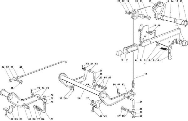 Cutting plate lifting OM 92C/13,5H Cat.2007 Garden tractor