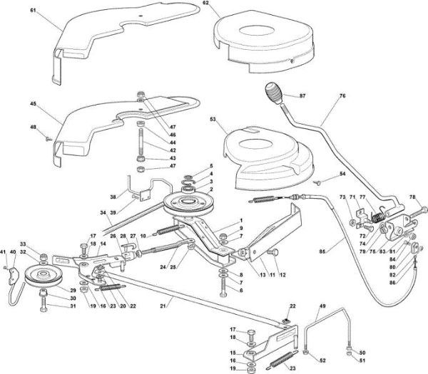 Cutting plate (1) OM 92C/13,5M Cat.2007 Garden tractor