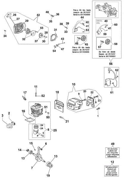 Engine and starter 962 Chainsaw