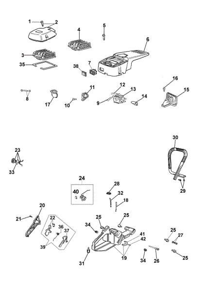 Tank and air filter 962 Chainsaw
