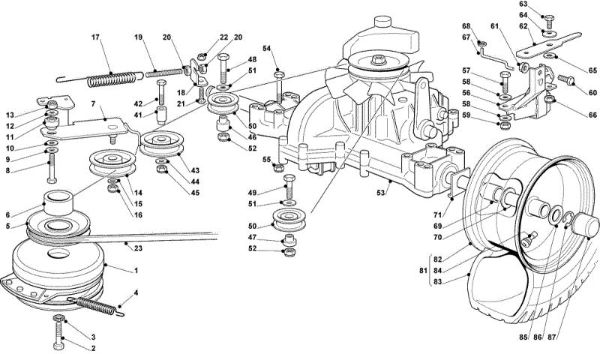 Transmission OM 93C/13,5H Cat.2008 Garden tractor