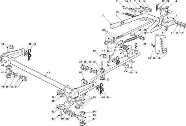 Cutting plate lifting OM 93C/13,5H Cat.2008 Garden tractor