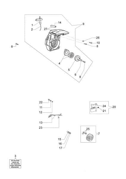 Starter assy 940 Chainsaw