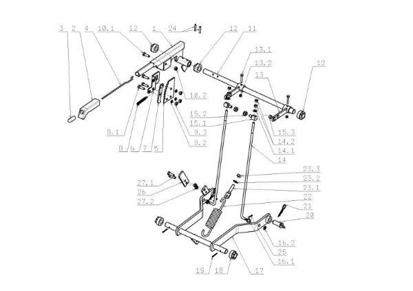 Mowing control OM 105J/18H Cat.2008 Garden tractor