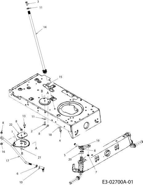 Front axle (1/2) POLO 108/17 H Cat.2008 Garden tractor