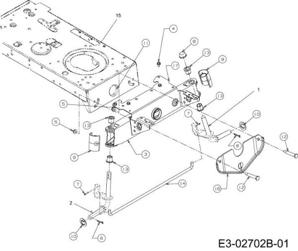 Front axle (2/2) POLO 108/17 H Cat.2008 Garden tractor