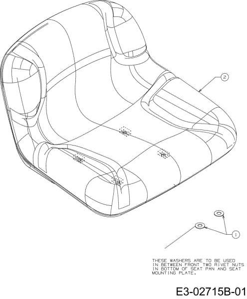 Seat (2/2) POLO 108/20 H Cat.2008 Garden tractor