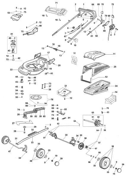 Illustrated parts list MAX 53 VBD Plus-Cut Lawnmower