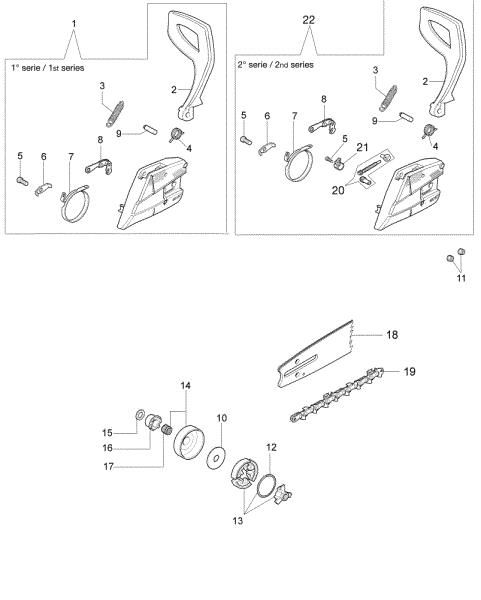 Clutch and brake GS 410 C (Euro 2) Chainsaw