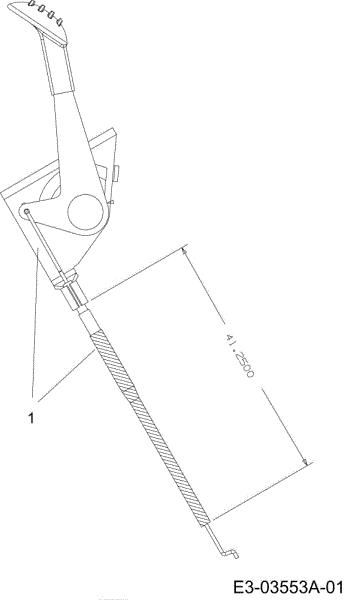 Throttle cable TORNADO 108/20 H Garden tractor