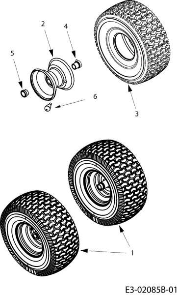 Front wheels TORNADO 108/20 H Garden tractor